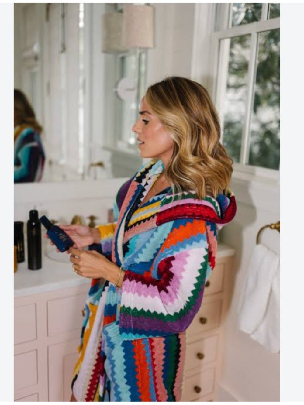 Missoni Multicolor Zigzag Hooded Terry Hooded Robe Short Medium - Picture 5 of 11
